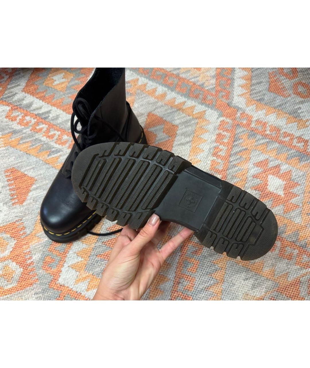 DR. MARTENS Черные кожаные ботинки, фото 4