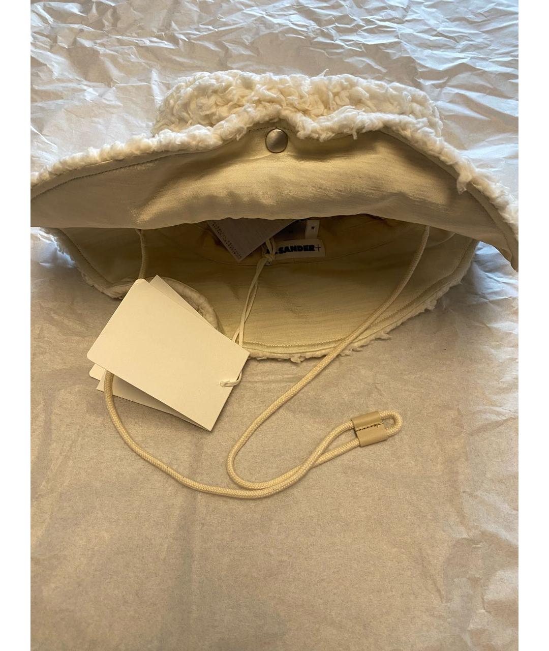 JIL SANDER Белая хлопковая шляпа, фото 7