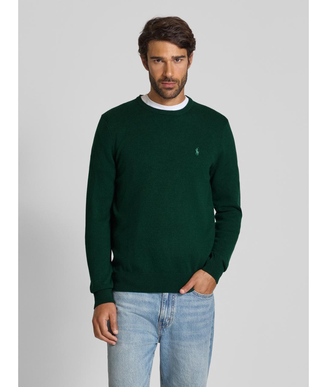 POLO RALPH LAUREN Зеленый шерстяной джемпер / свитер, фото 3