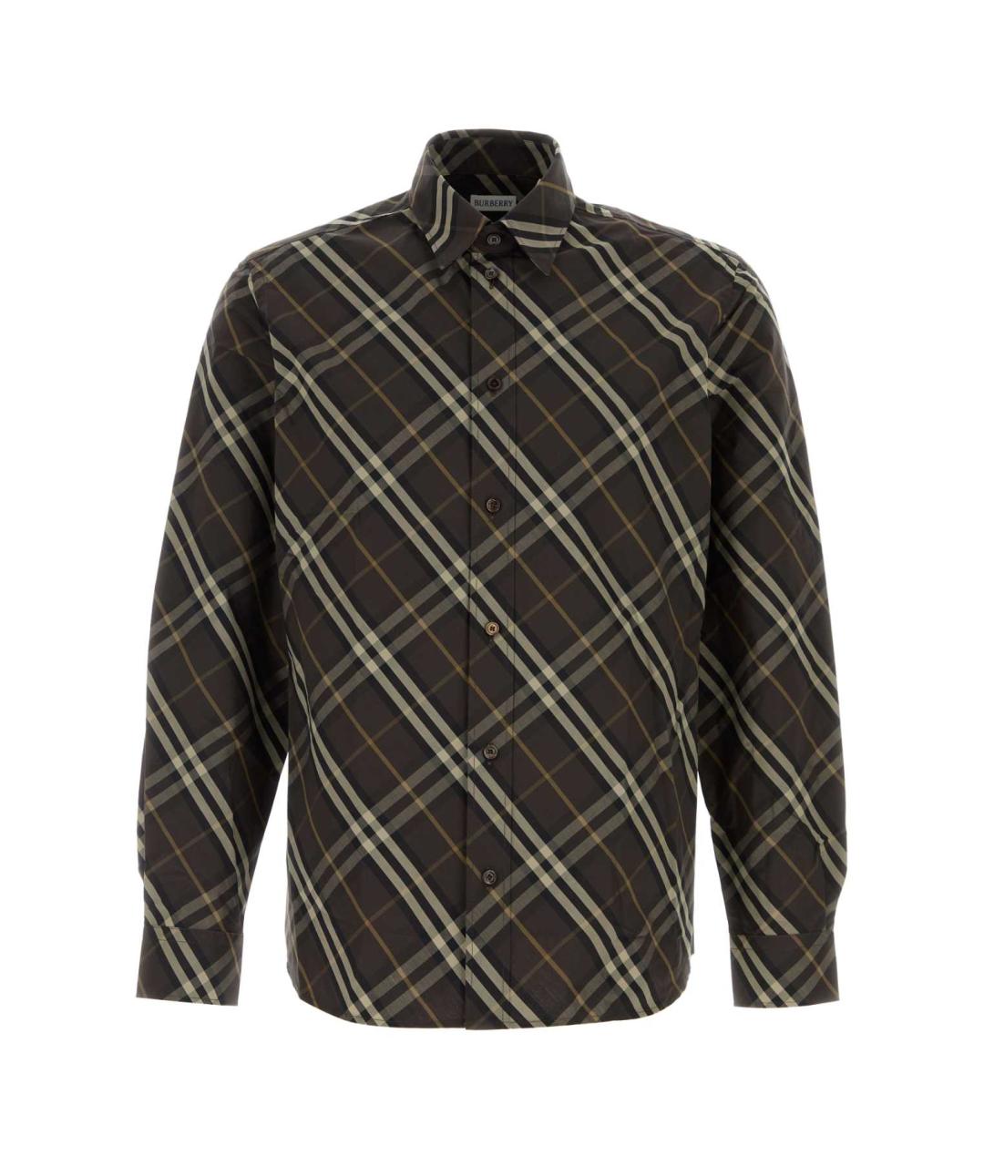 BURBERRY Коричневая хлопковая кэжуал рубашка, фото 1