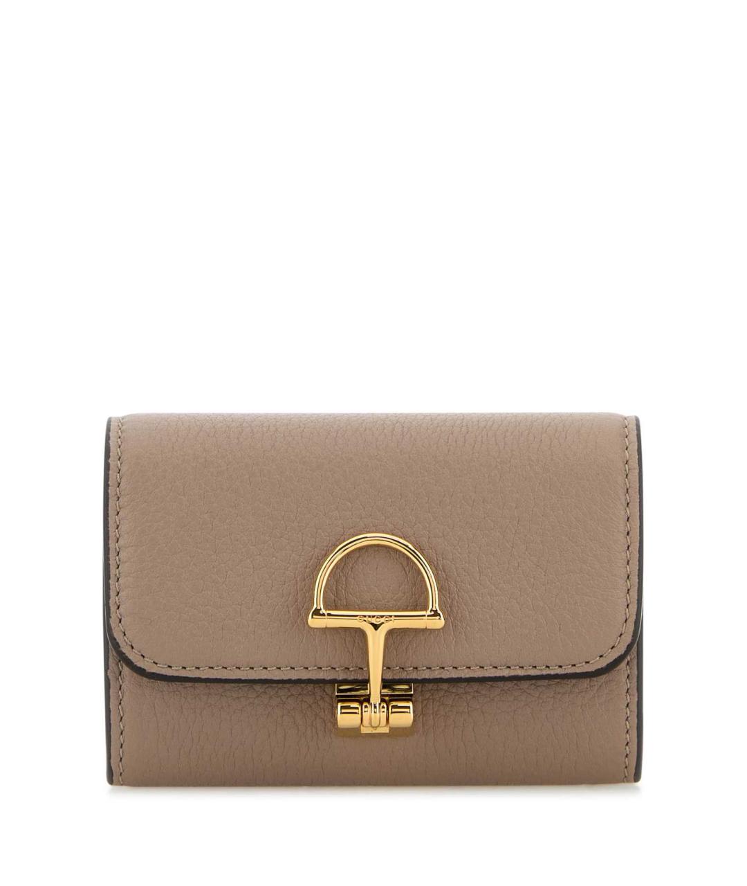 GUCCI Бежевый кожаный кошелек, фото 1