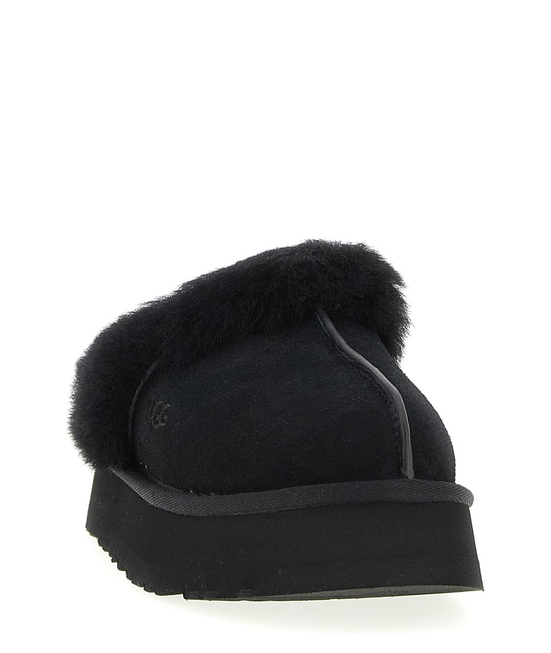 UGG AUSTRALIA Черные кожаные сабо, фото 2