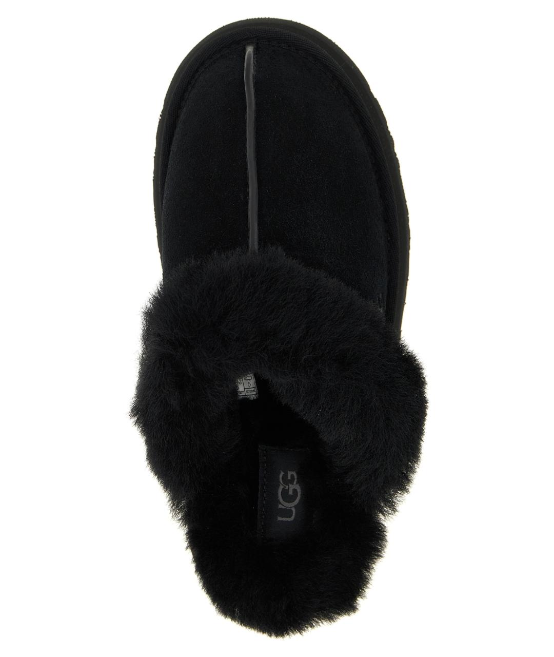 UGG AUSTRALIA Черные кожаные сабо, фото 4