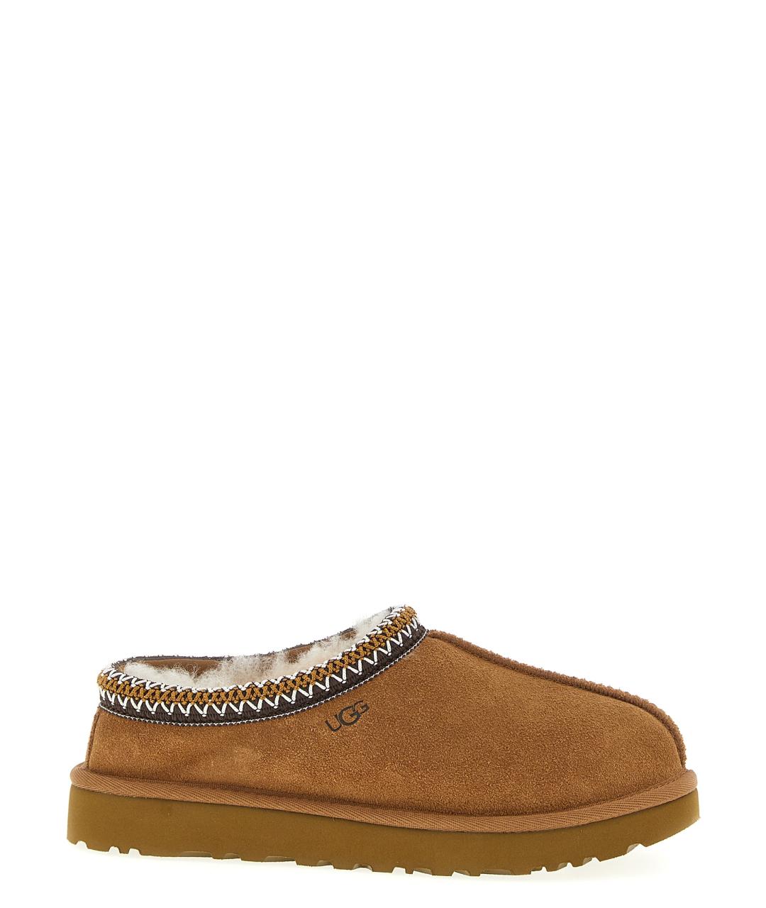 UGG AUSTRALIA Коричневые кожаные сабо, фото 1