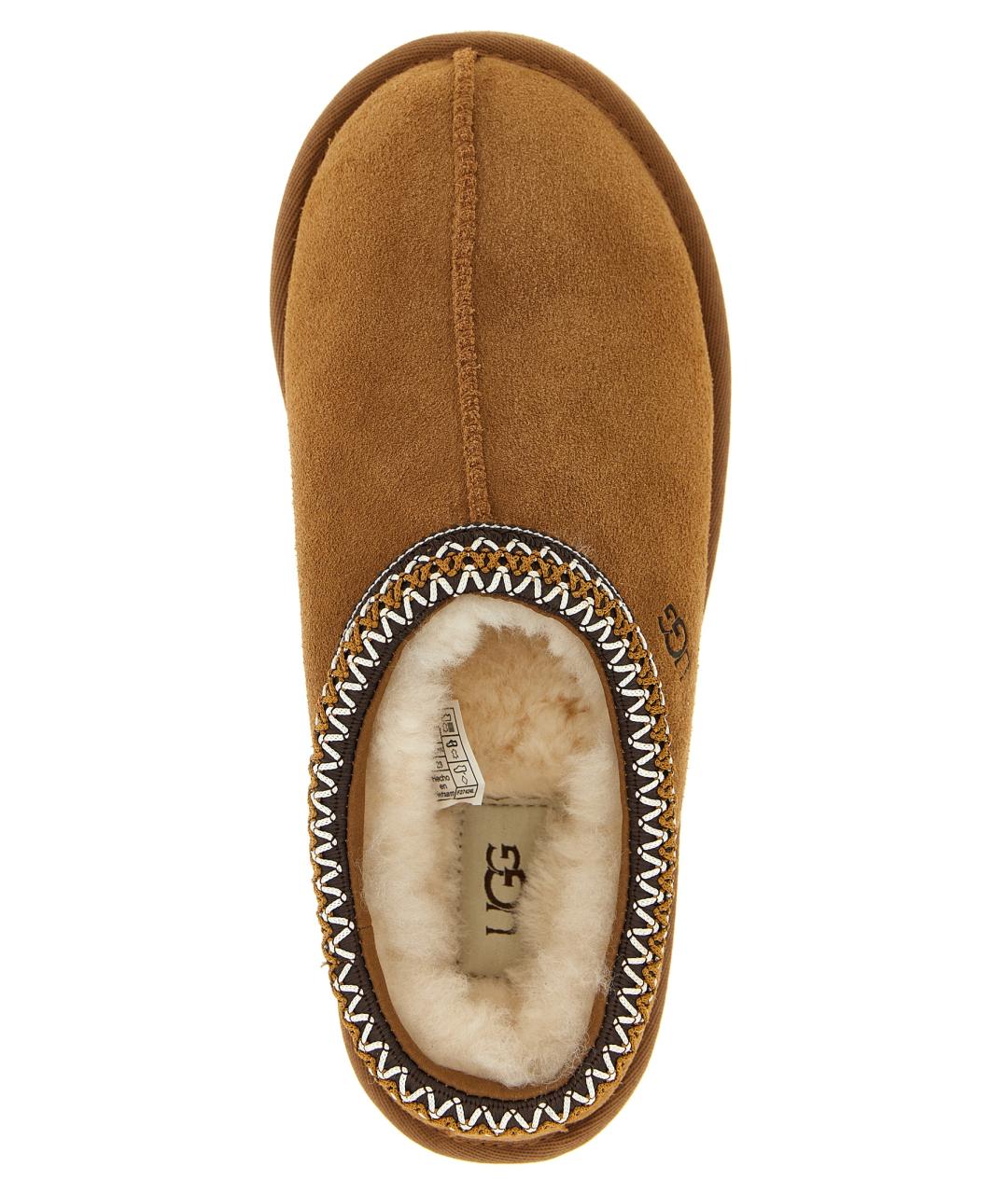 UGG AUSTRALIA Коричневые кожаные сабо, фото 4