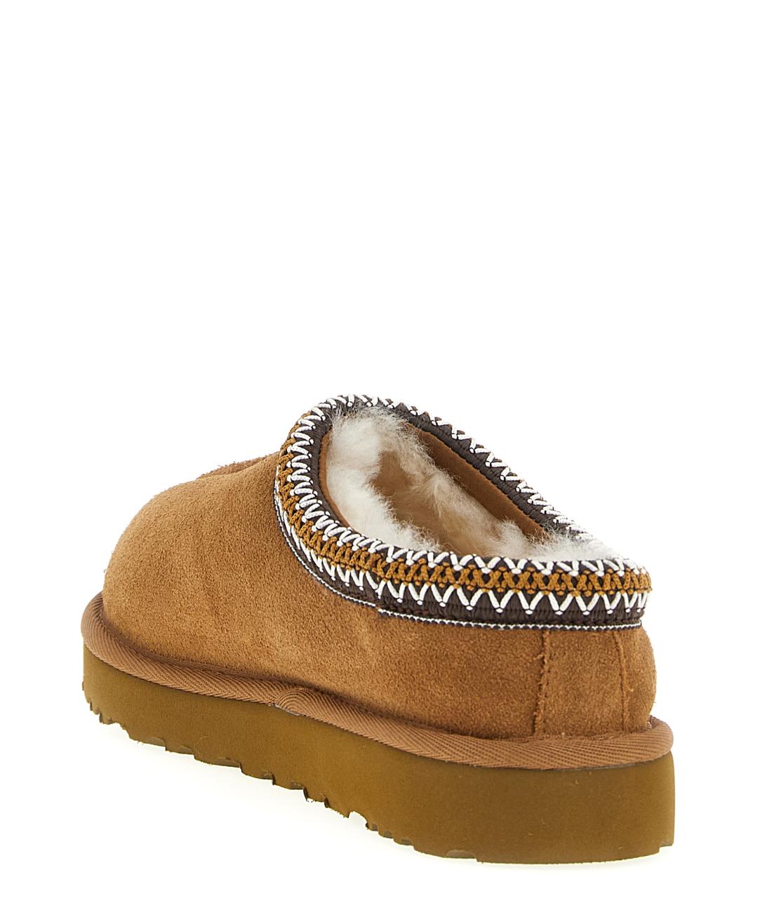 UGG AUSTRALIA Коричневые кожаные сабо, фото 3