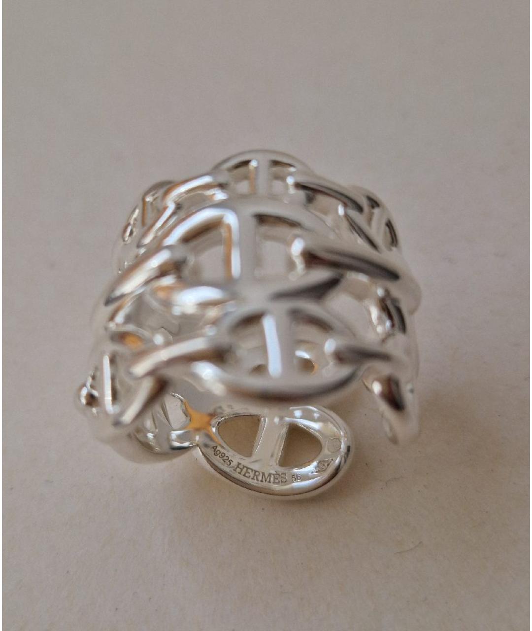 HERMES Серебряное серебряное кольцо, фото 2
