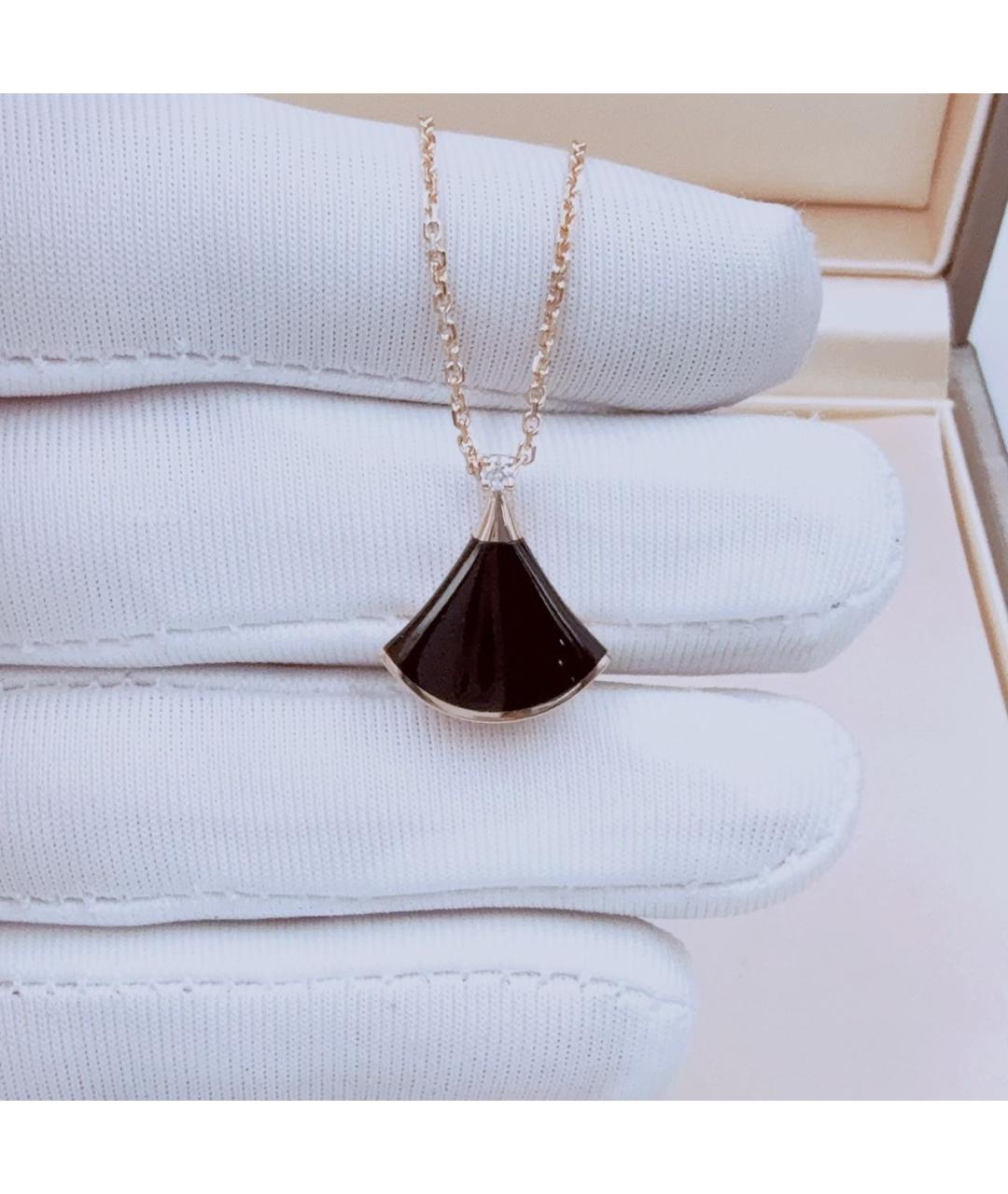 BVLGARI Черное колье из розового золота, фото 2