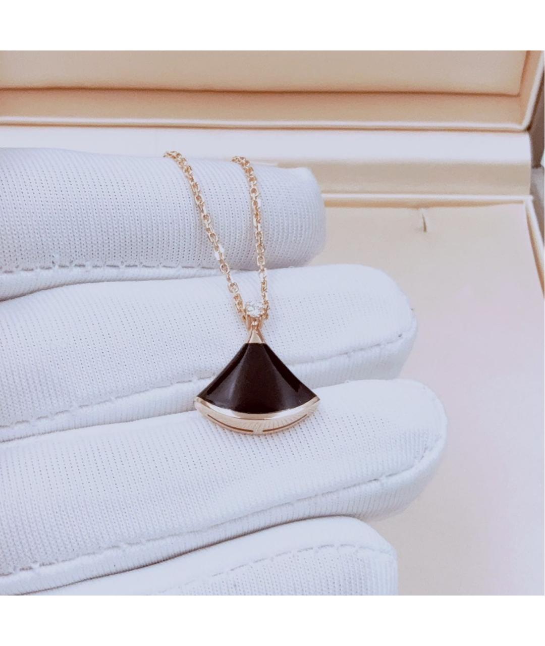 BVLGARI Черное колье из розового золота, фото 6