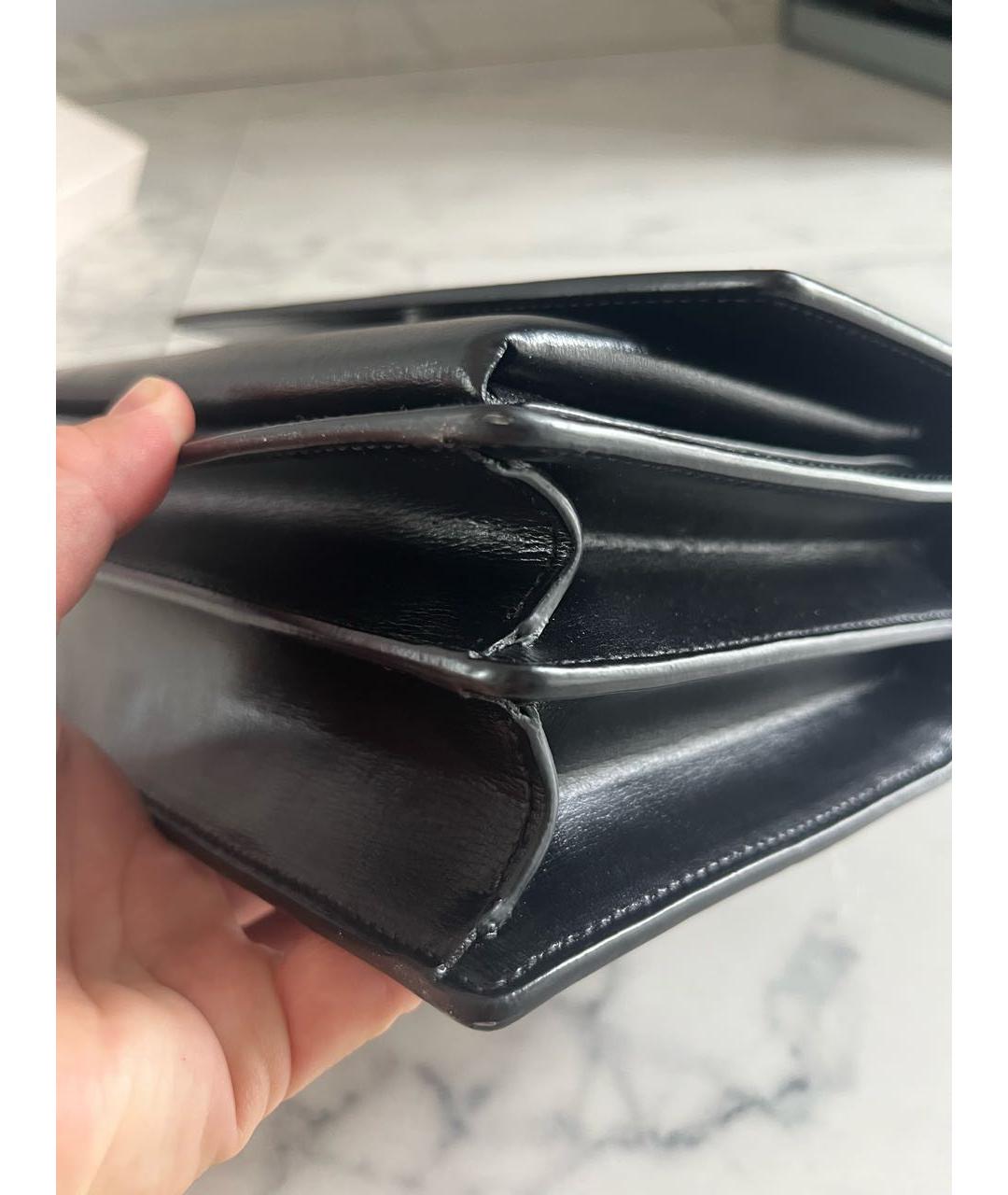 SAINT LAURENT Черная кожаная сумка через плечо, фото 5