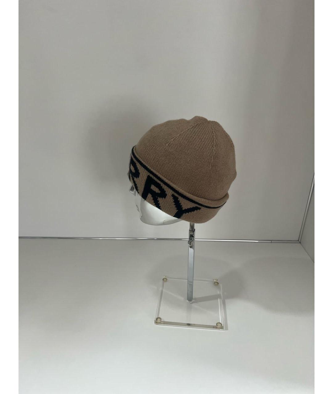 BURBERRY Коричневая кашемировая шапка, фото 7