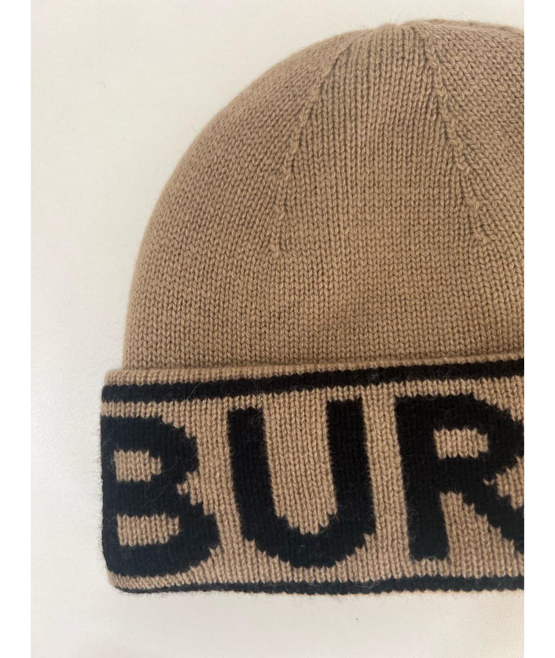 BURBERRY Коричневая кашемировая шапка, фото 3