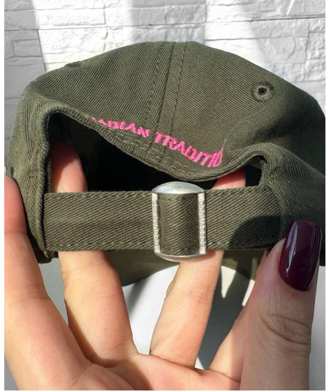 DSQUARED2 Хаки кепка, фото 3