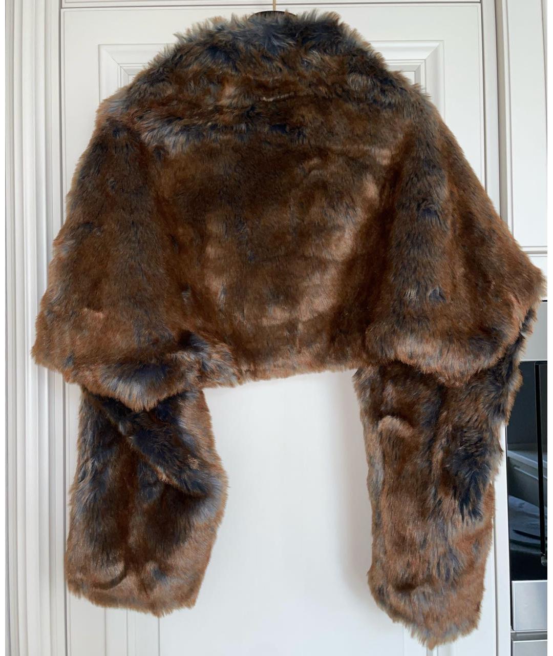 DRIES VAN NOTEN Коричневая ацетатная шуба, фото 2
