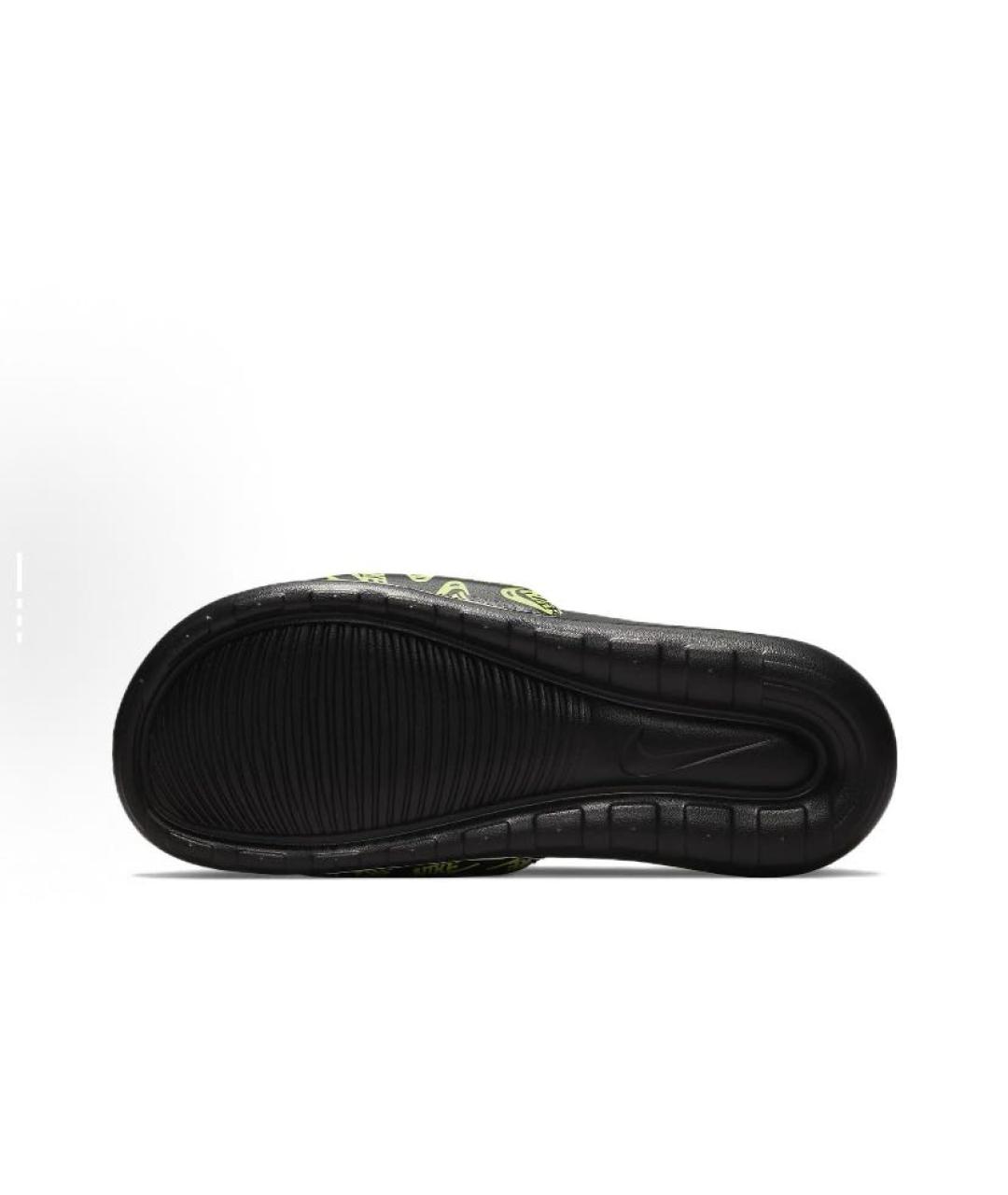 NIKE Черные резиновые шлепанцы, фото 4