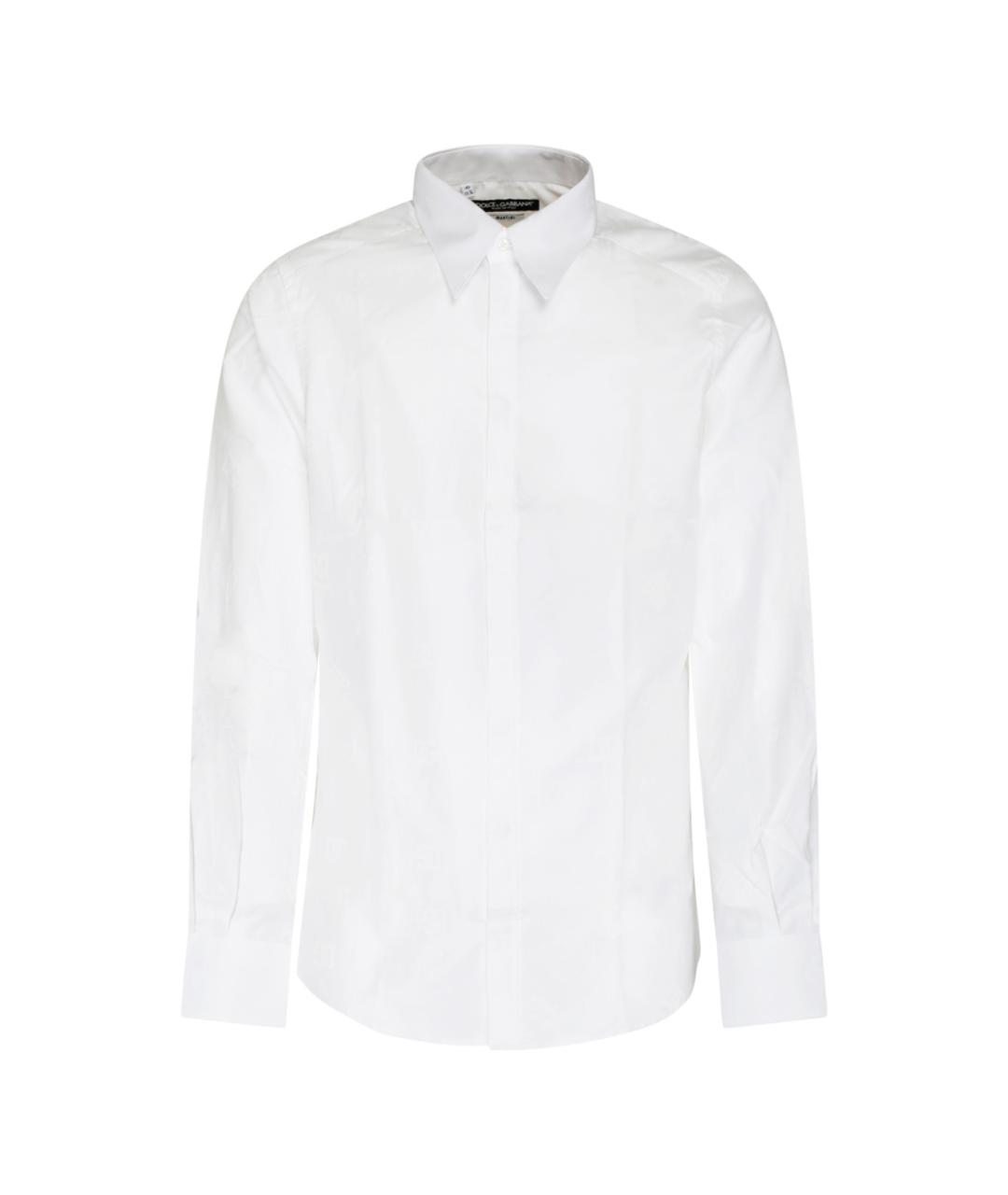 DOLCE&GABBANA Белая хлопковая кэжуал рубашка, фото 1