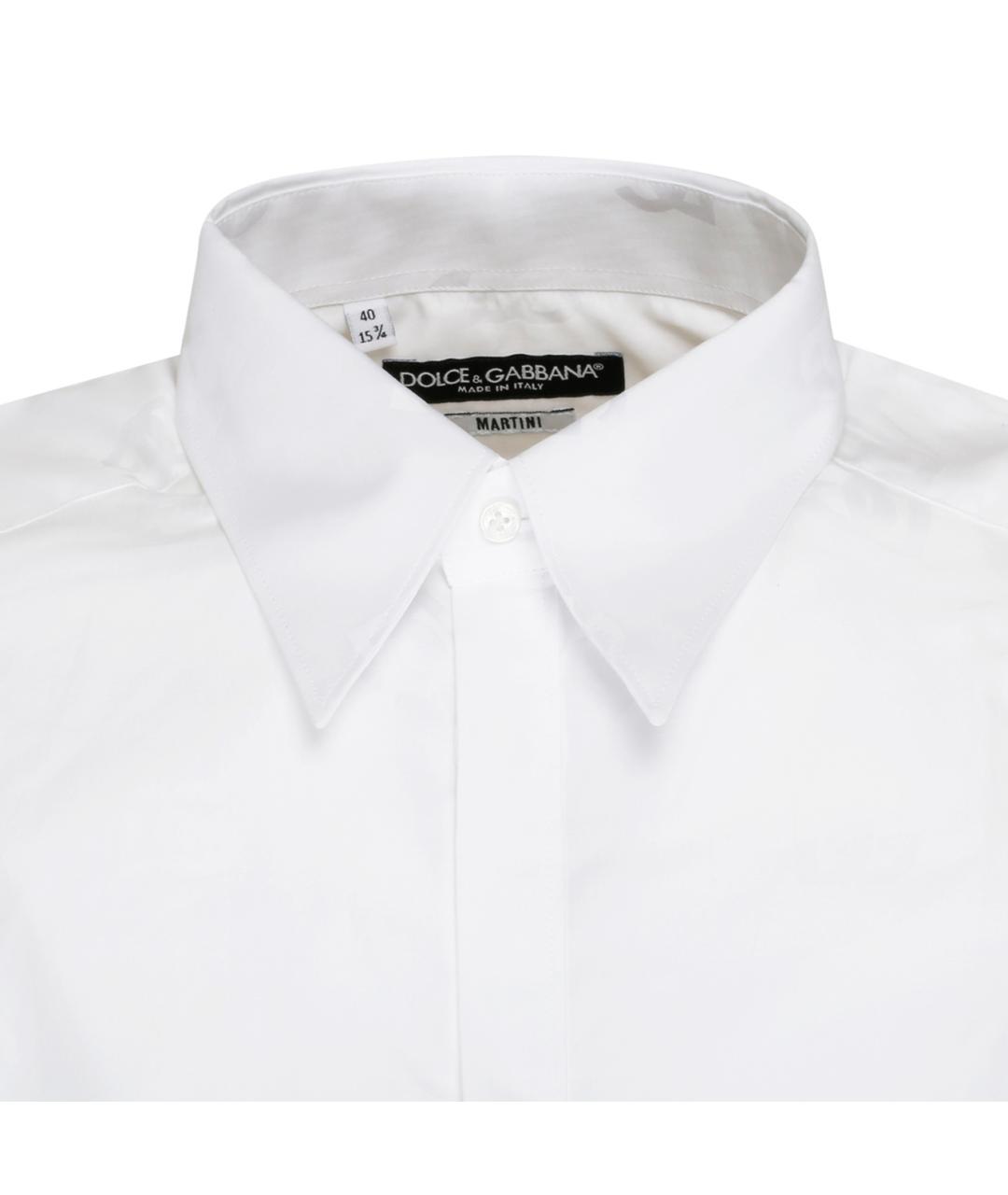 DOLCE&GABBANA Белая хлопковая кэжуал рубашка, фото 3
