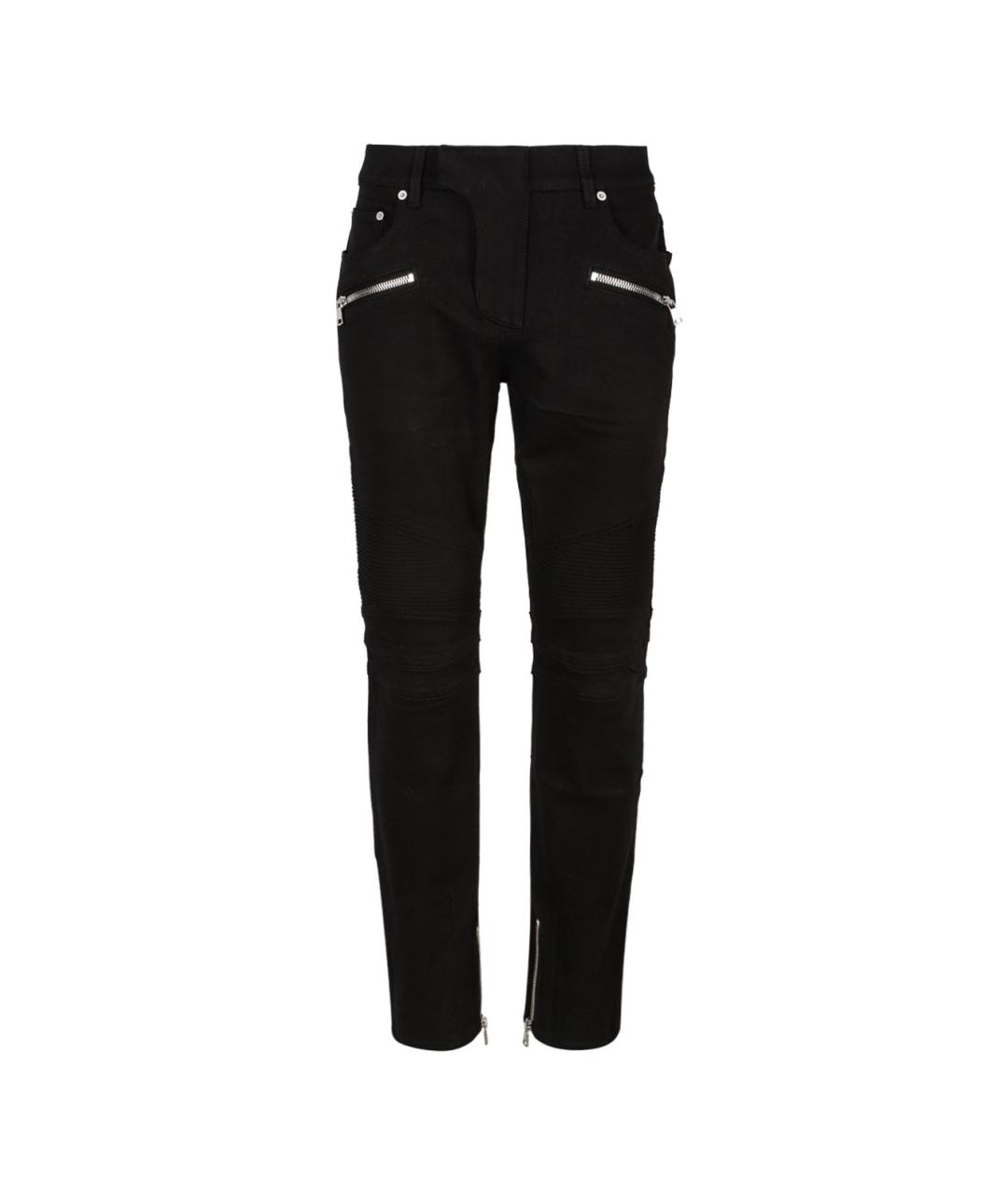 BALMAIN Черные хлопковые повседневные брюки, фото 1