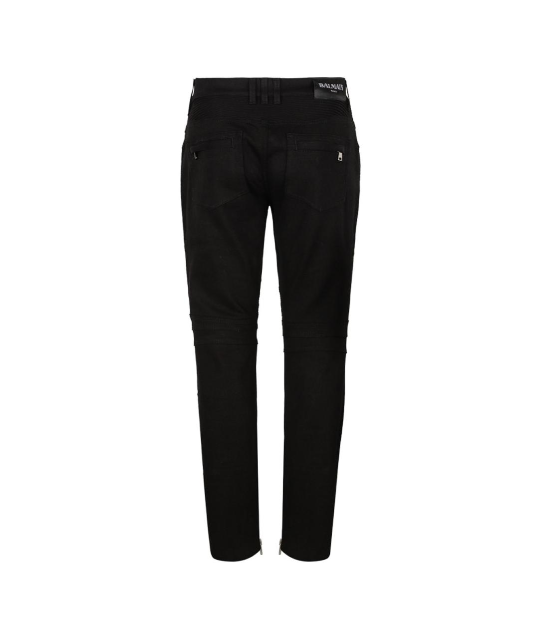 BALMAIN Черные хлопковые повседневные брюки, фото 2