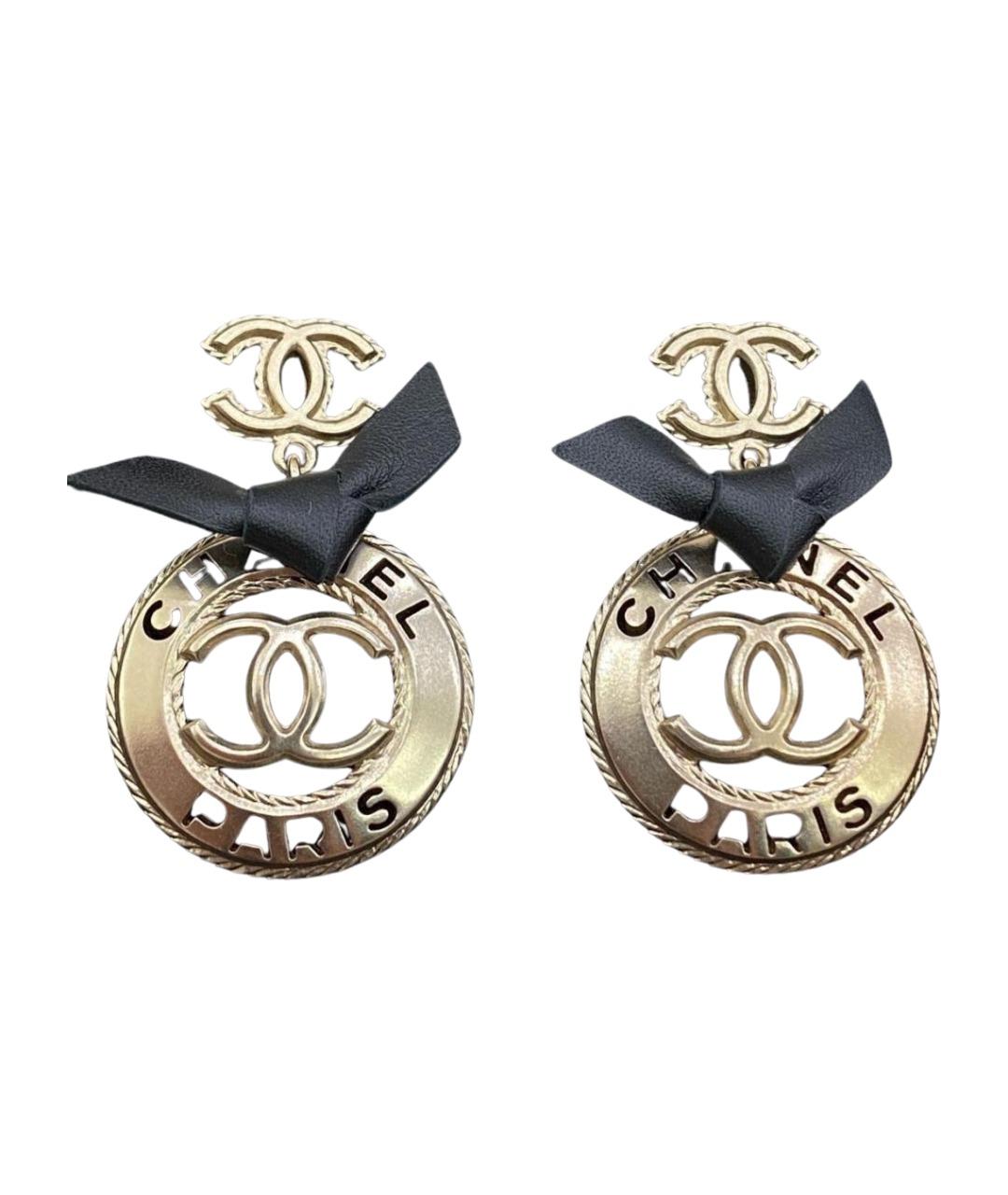 CHANEL Золотые серьги, фото 1