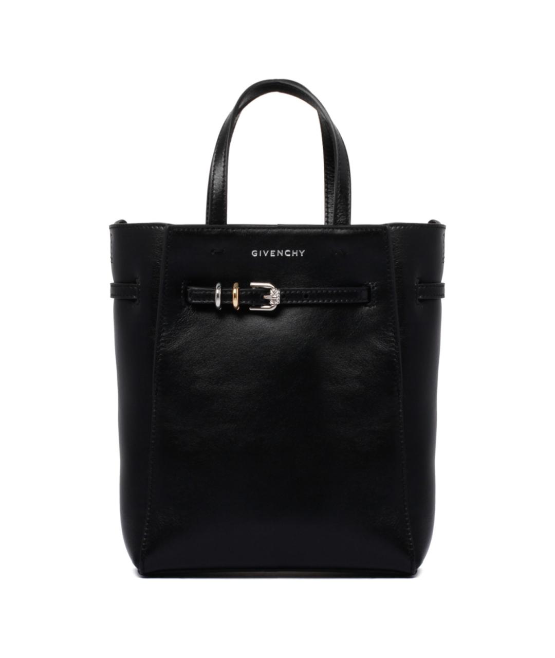 GIVENCHY Черная кожаная сумка с короткими ручками, фото 1