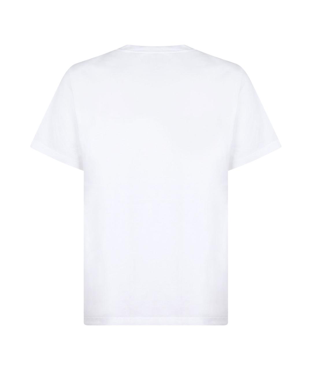 GOLDEN GOOSE DELUXE BRAND Белая хлопковая футболка, фото 2