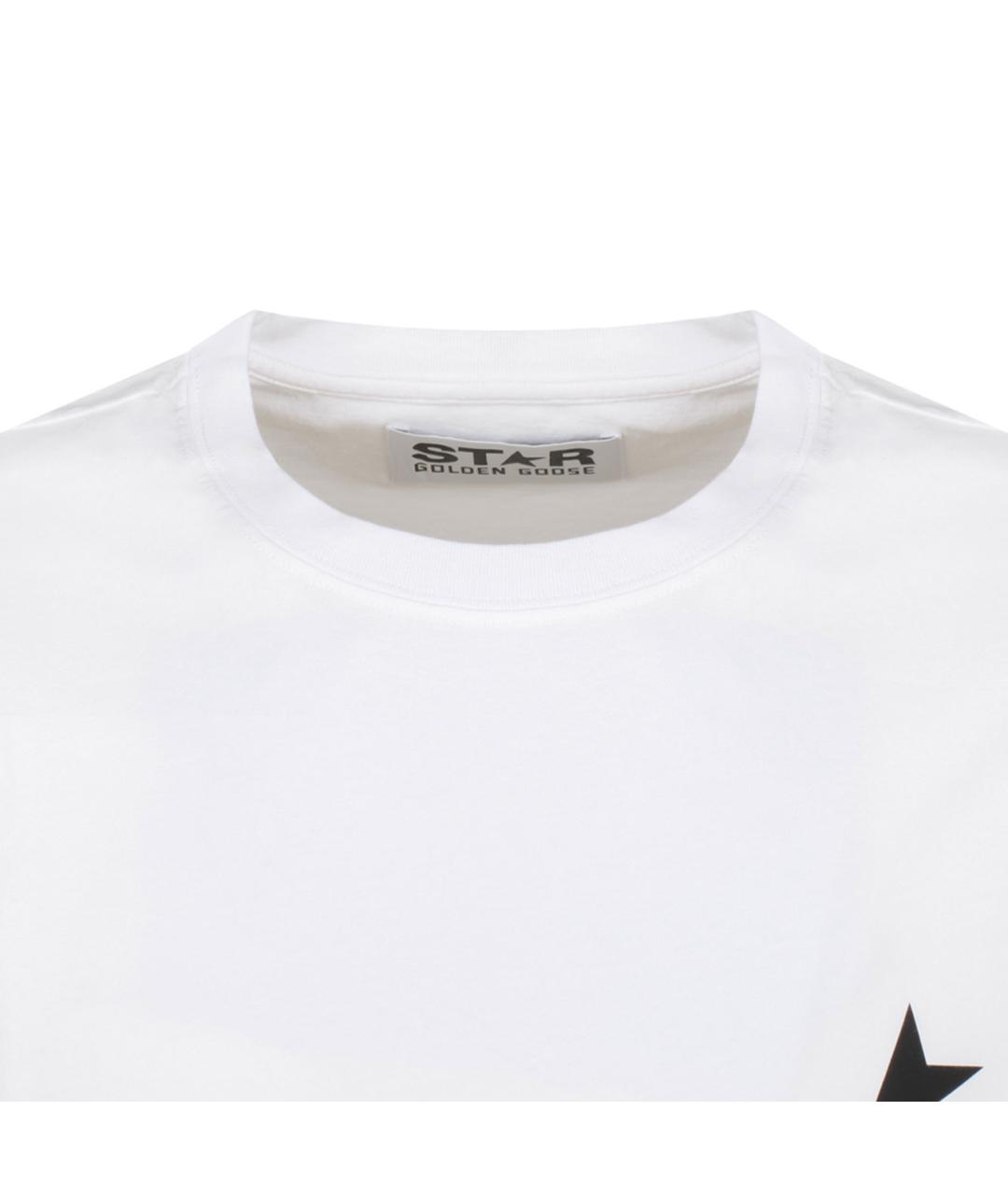 GOLDEN GOOSE DELUXE BRAND Белая хлопковая футболка, фото 3