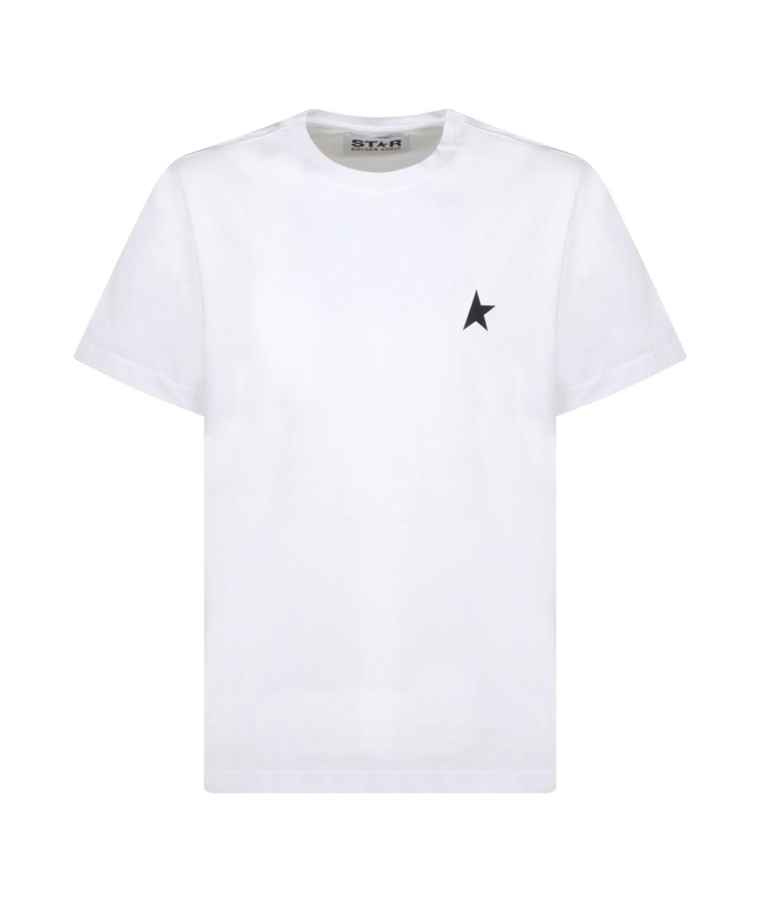 GOLDEN GOOSE DELUXE BRAND Белая хлопковая футболка, фото 1