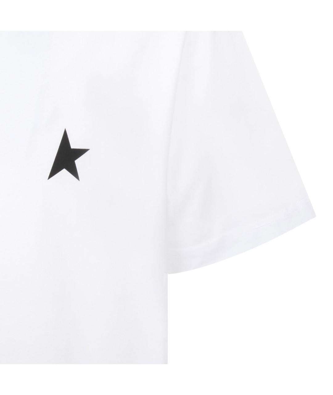 GOLDEN GOOSE DELUXE BRAND Белая хлопковая футболка, фото 4