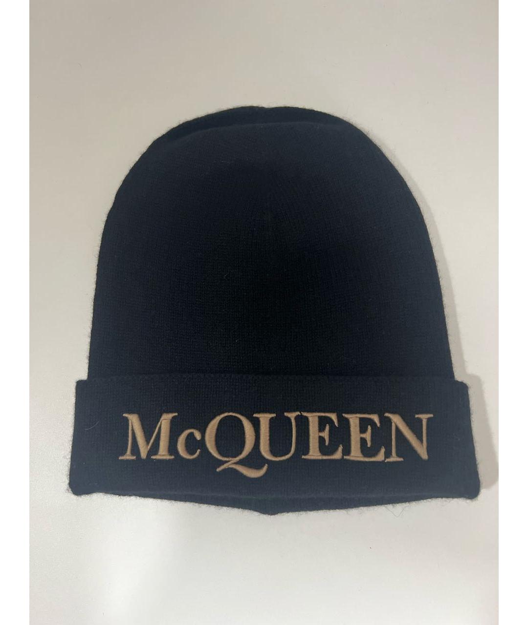 ALEXANDER MCQUEEN Черная кашемировая шапка, фото 3