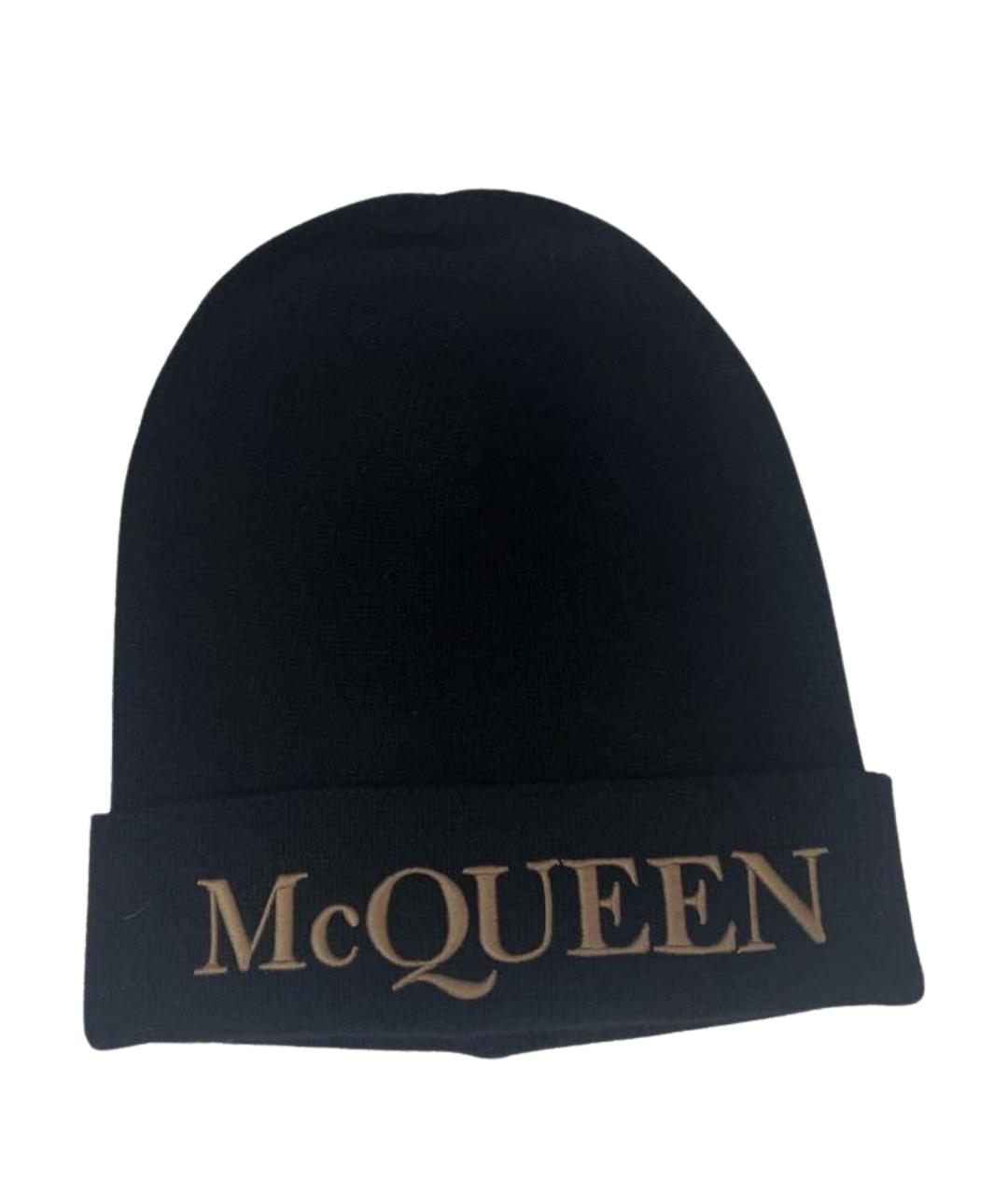 ALEXANDER MCQUEEN Черная кашемировая шапка, фото 1