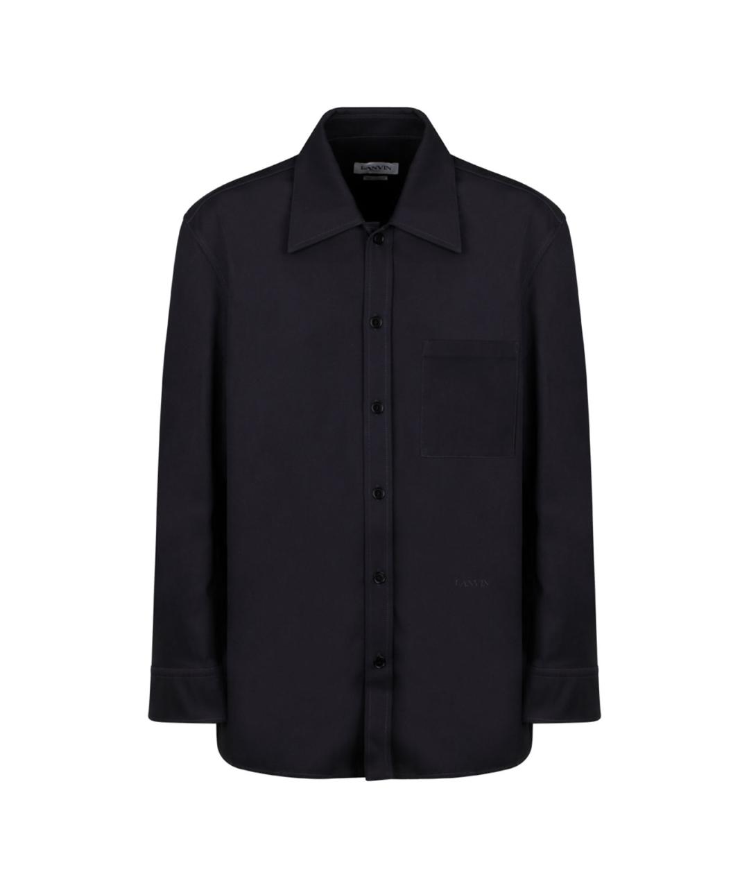 LANVIN Черная кэжуал рубашка, фото 1