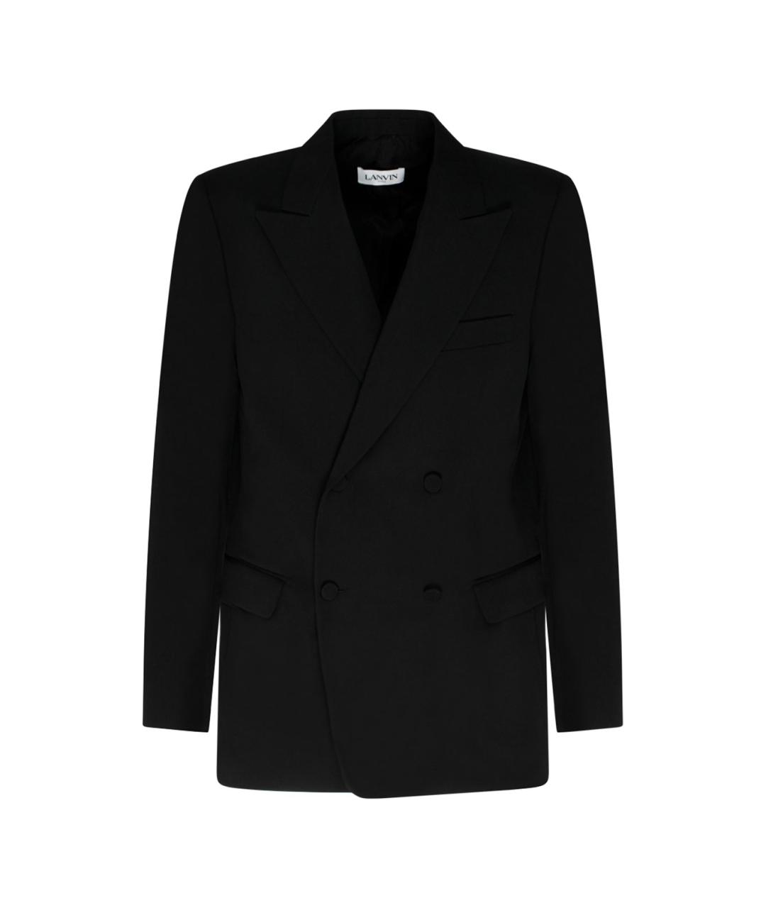 LANVIN Черное пальто, фото 1