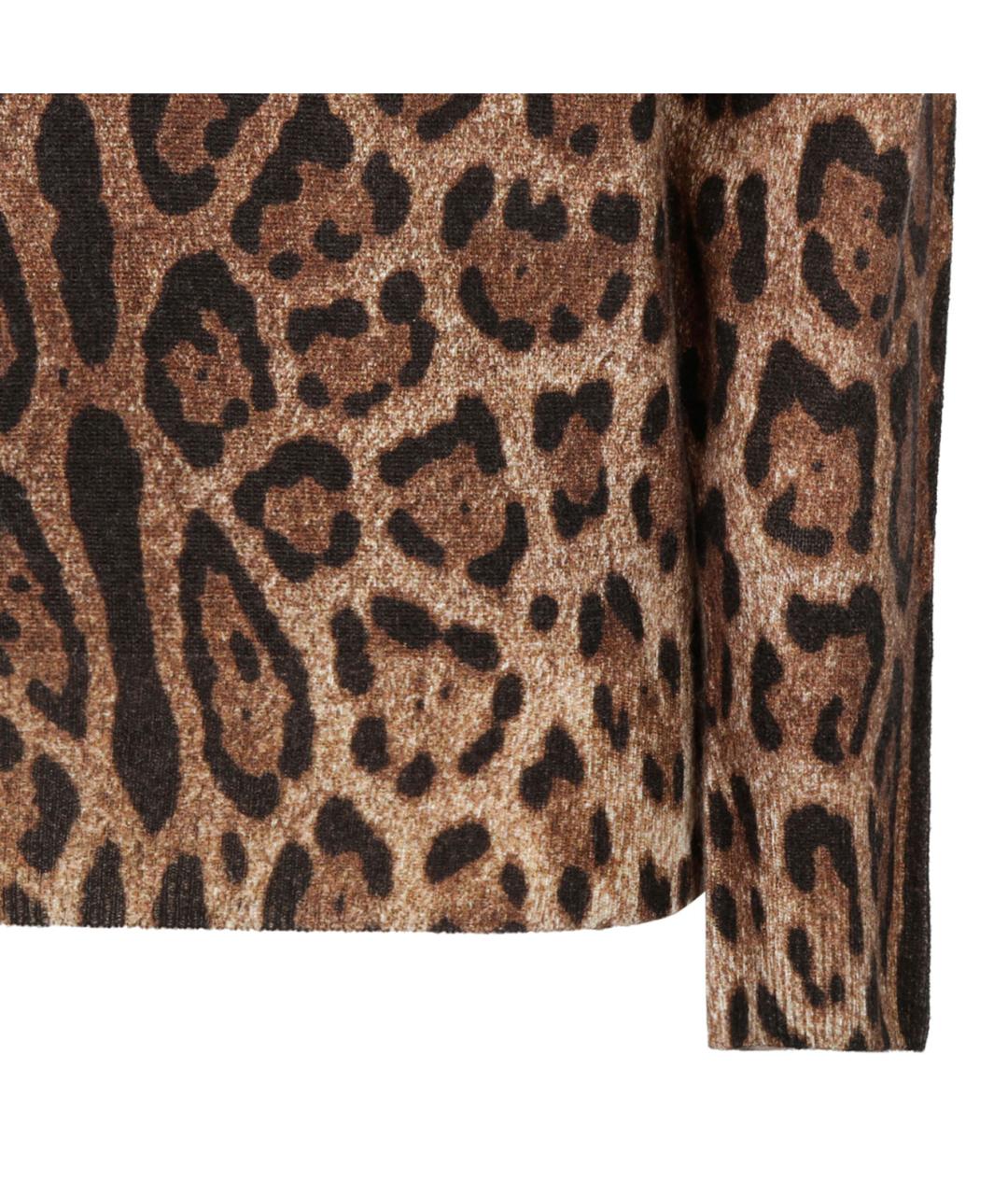 DOLCE&GABBANA Коричневый кашемировый джемпер / свитер, фото 4