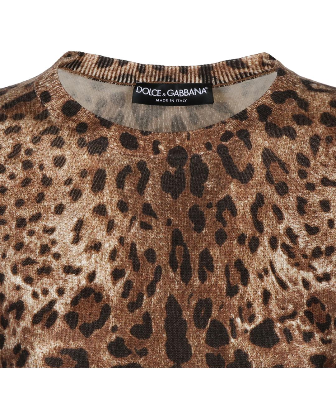 DOLCE&GABBANA Коричневый кашемировый джемпер / свитер, фото 3