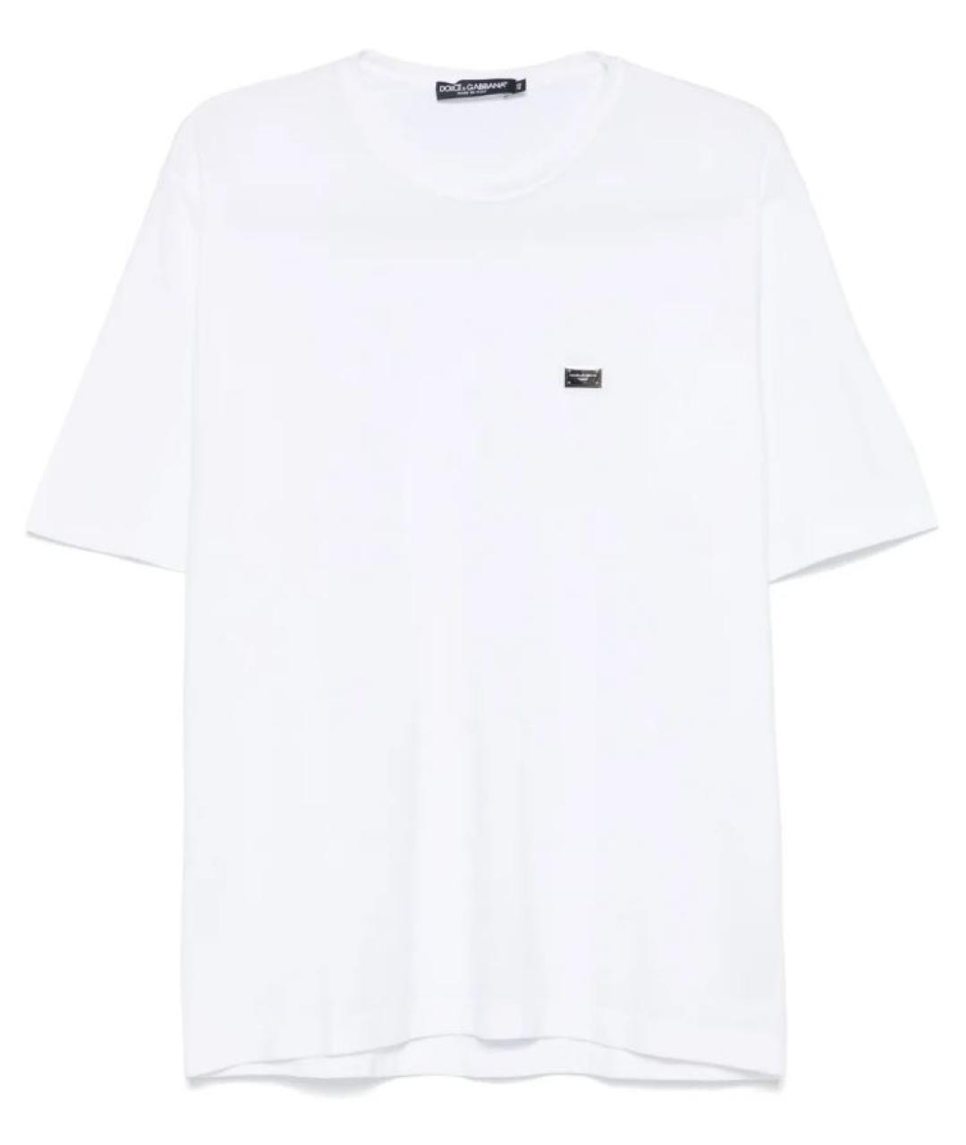 DOLCE&GABBANA Белая хлопковая футболка, фото 1