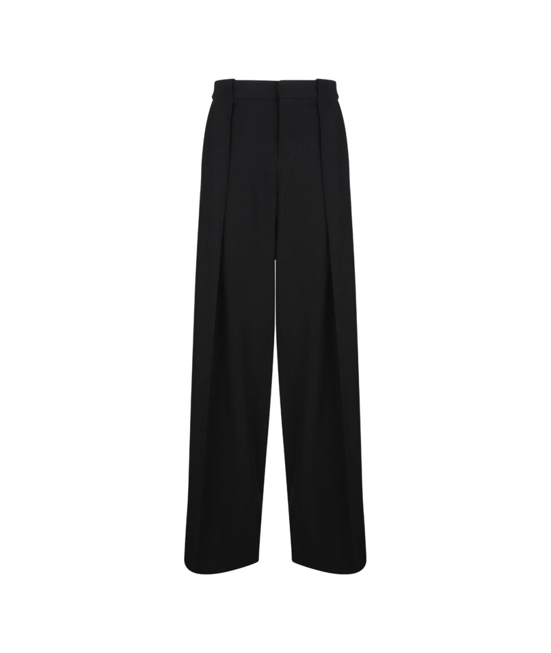 BALMAIN Черные шерстяные повседневные брюки, фото 1