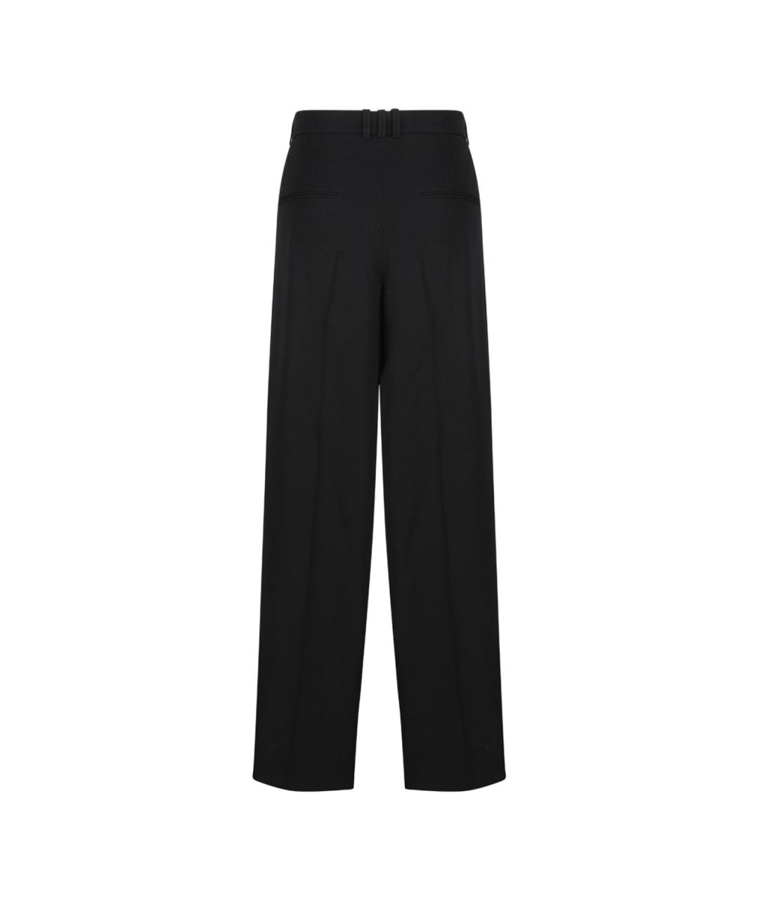 BALMAIN Черные шерстяные повседневные брюки, фото 2
