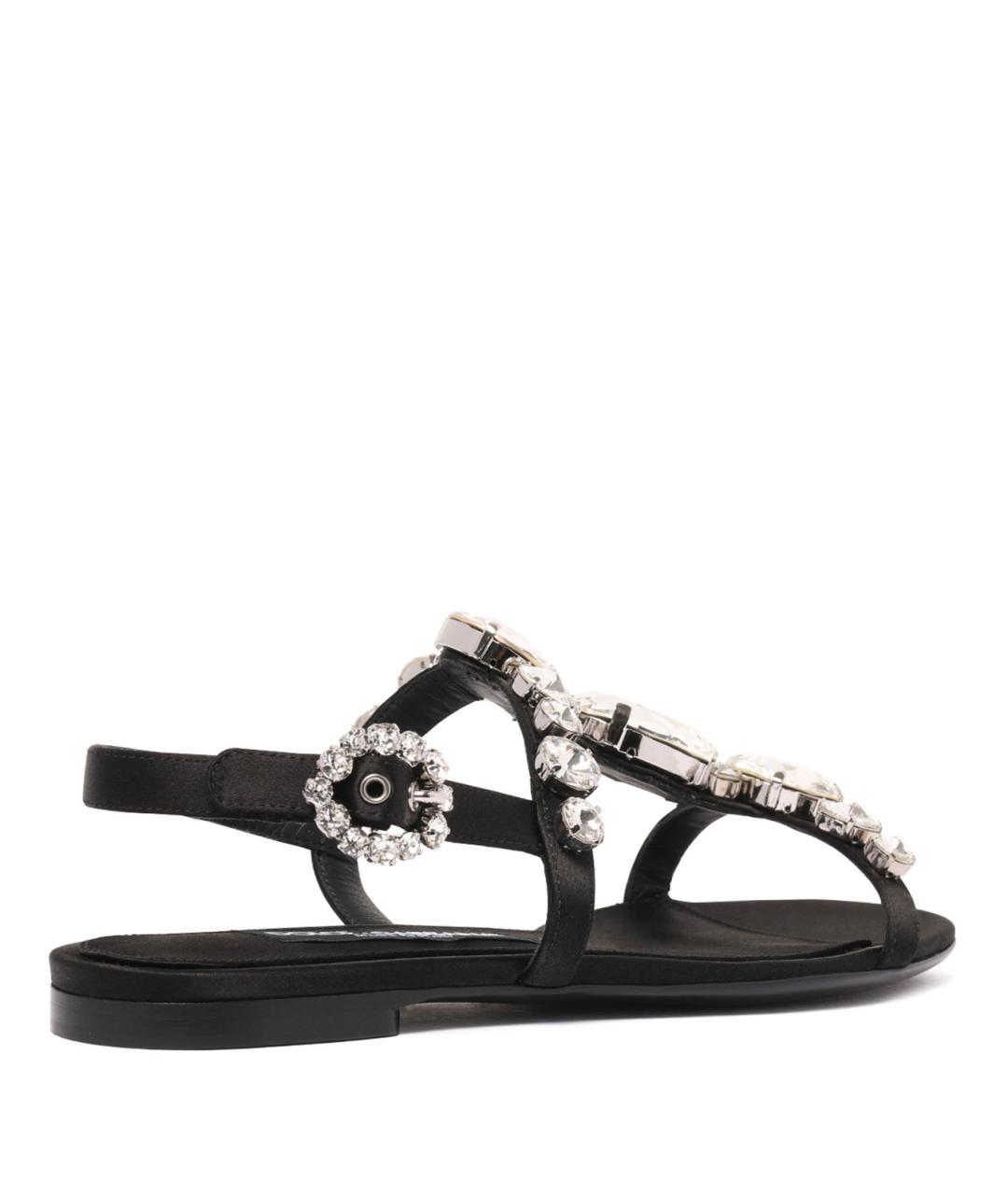 DOLCE&GABBANA Черные шлепанцы, фото 3