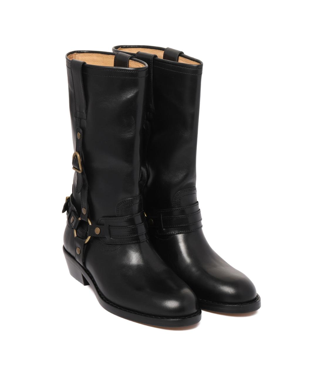 ISABEL MARANT Черные кожаные сапоги, фото 2