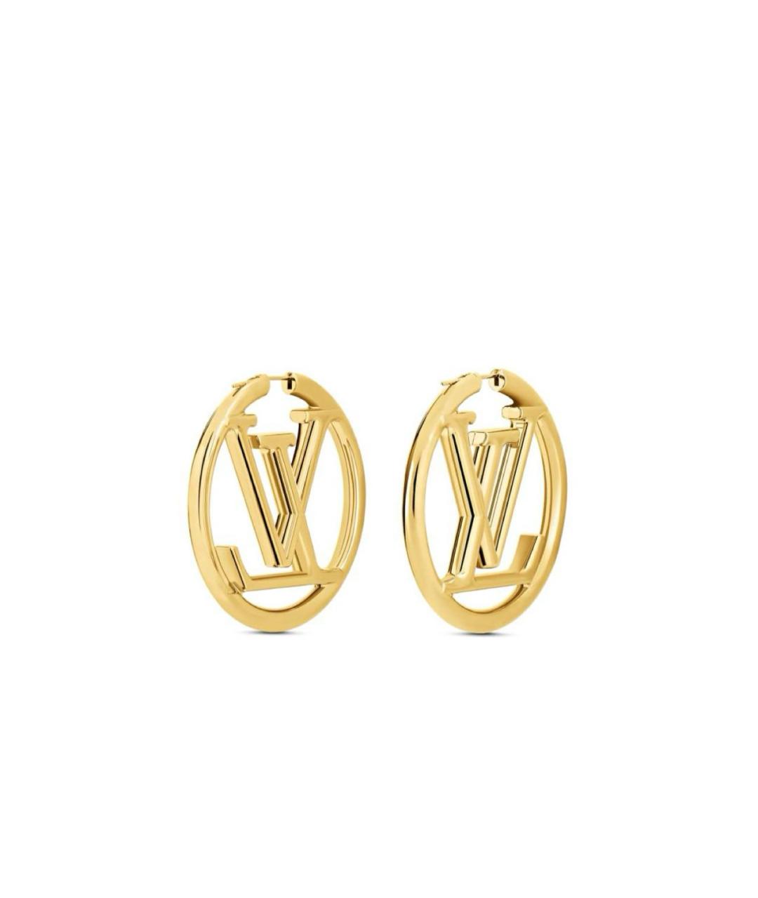 LOUIS VUITTON Желтые металлические серьги, фото 1