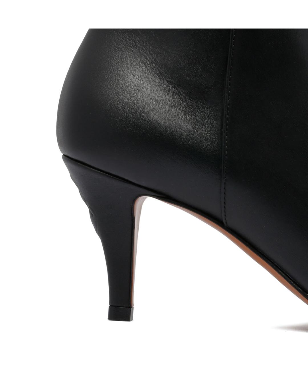 ALEXANDER MCQUEEN Черные кожаные полусапоги, фото 4