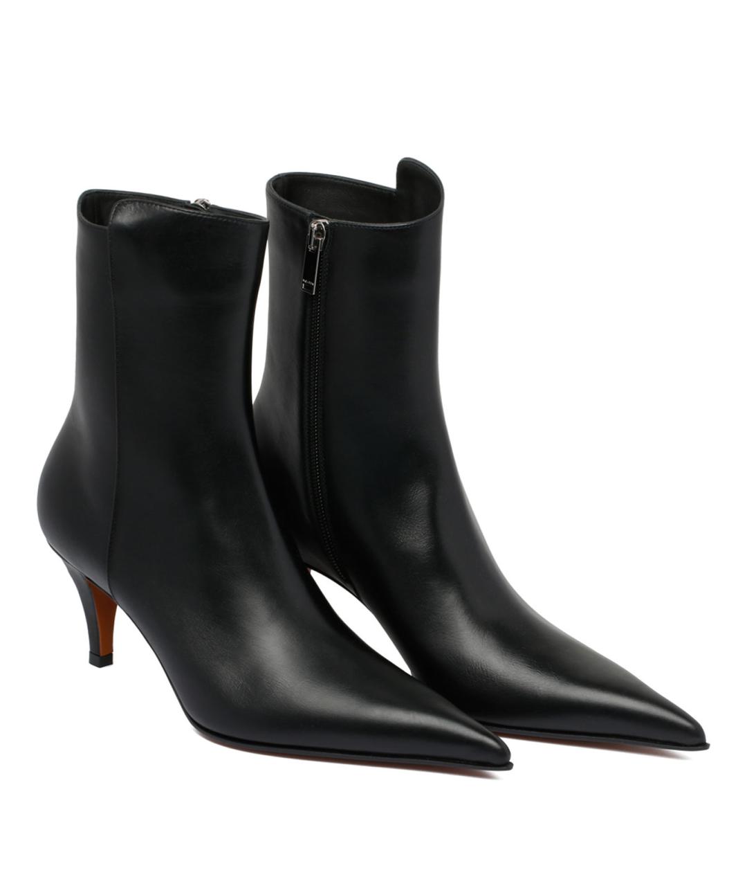 ALEXANDER MCQUEEN Черные кожаные полусапоги, фото 2