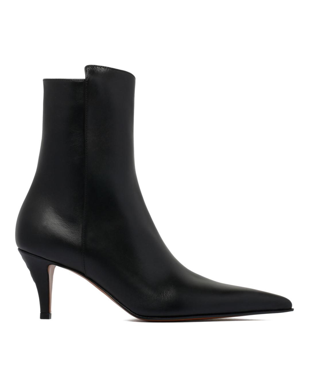 ALEXANDER MCQUEEN Черные кожаные полусапоги, фото 1