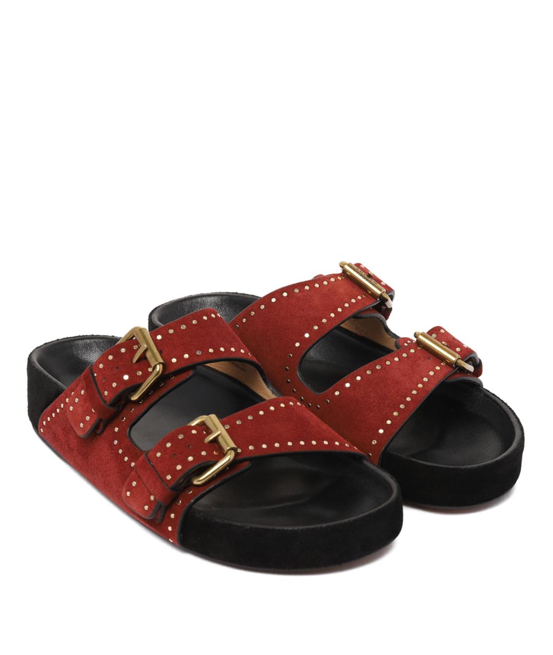 ISABEL MARANT Красные замшевые сандалии, фото 2