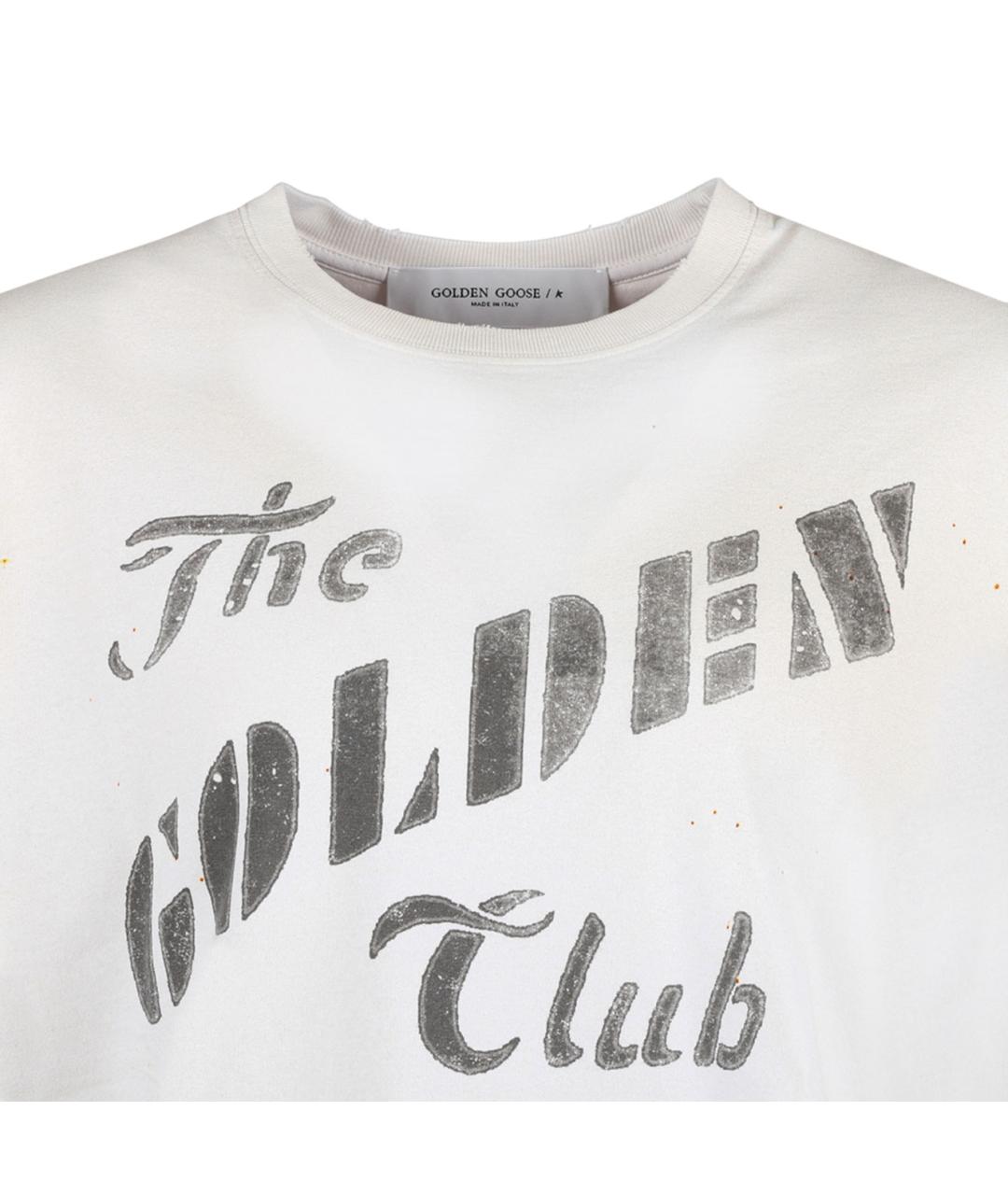 GOLDEN GOOSE DELUXE BRAND Белая хлопковая футболка, фото 3