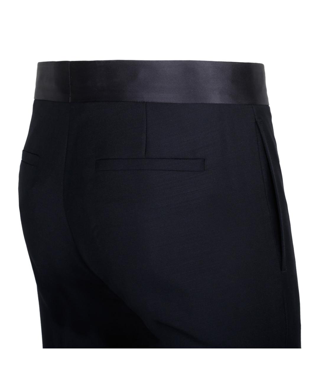 GIVENCHY Темно-синие шерстяные повседневные брюки, фото 4