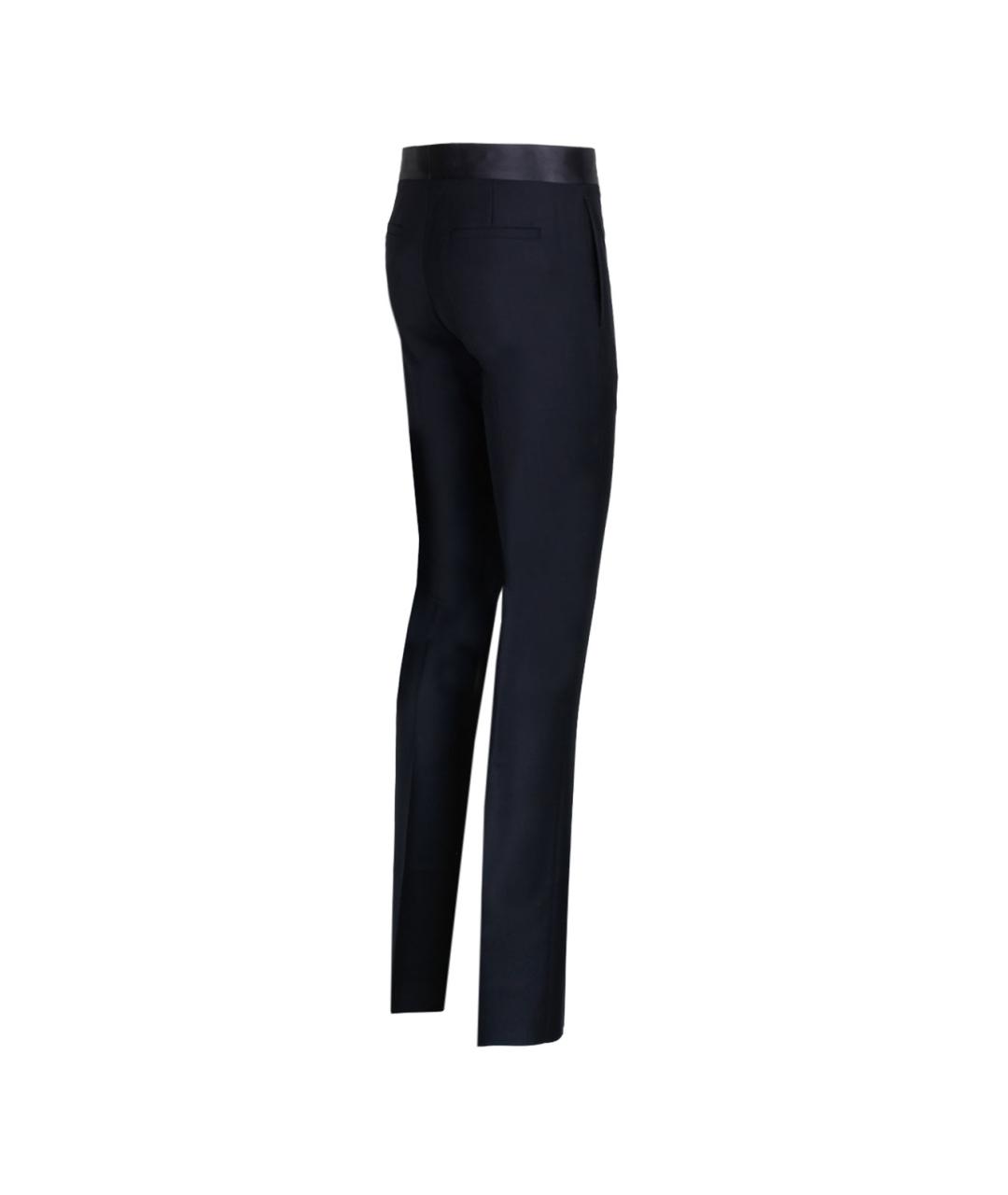 GIVENCHY Темно-синие шерстяные повседневные брюки, фото 3