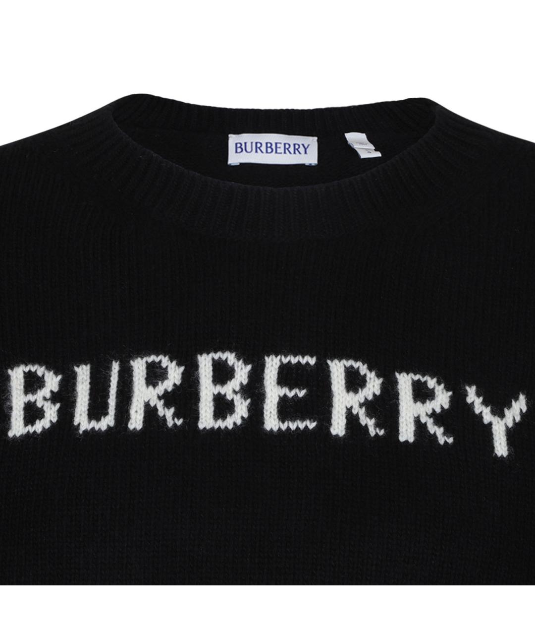 BURBERRY Черный шерстяной джемпер / свитер, фото 3