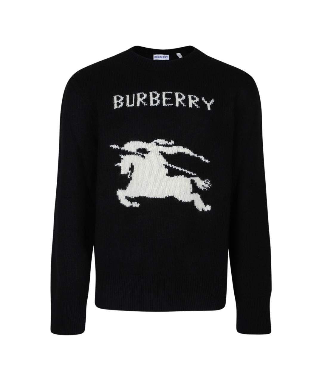 BURBERRY Черный шерстяной джемпер / свитер, фото 1